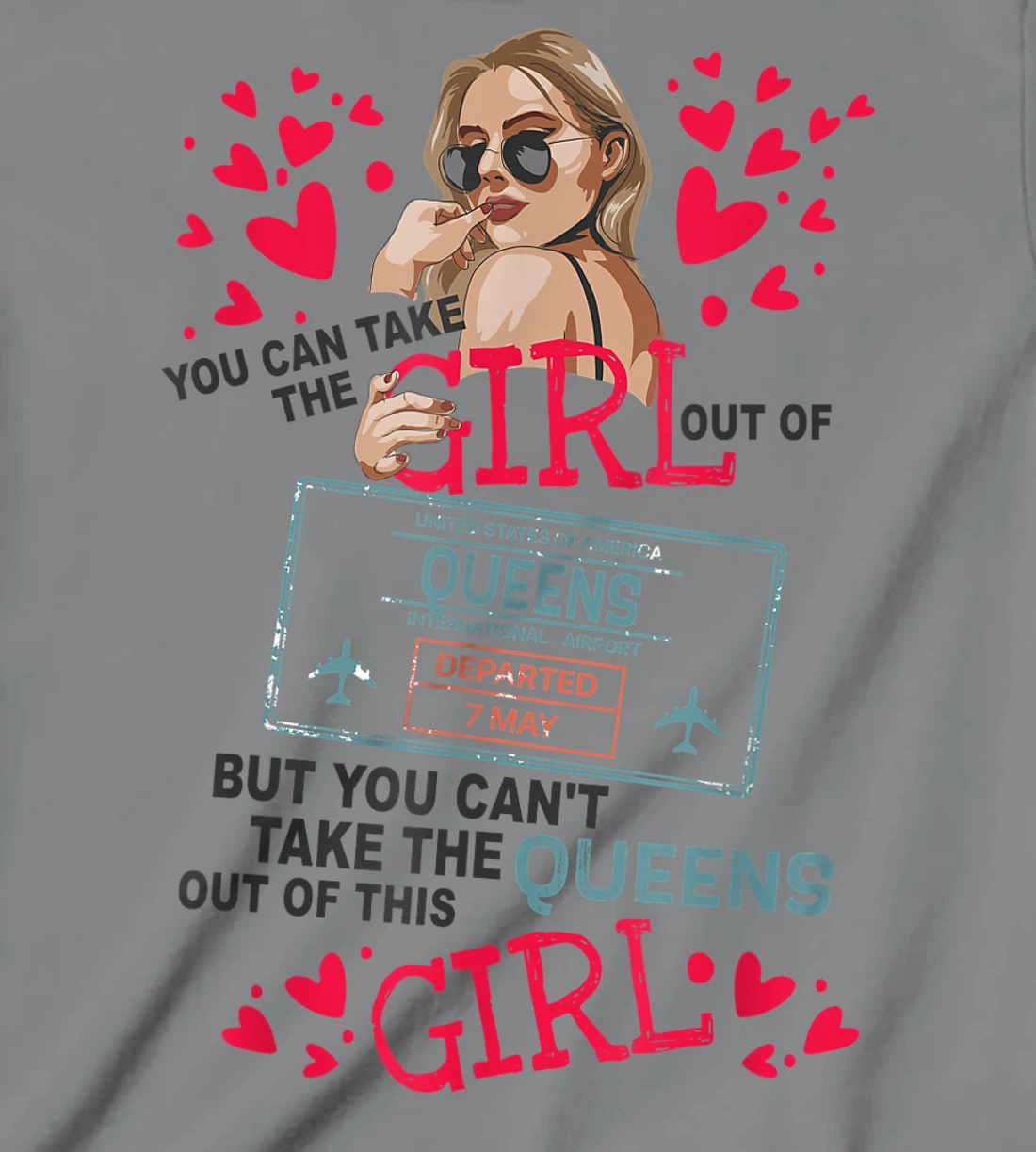 Womens Proud Queens Girl - Travel Queen From Queens New York T-Shirt, Kid T-Shirt and Women T-Shirt