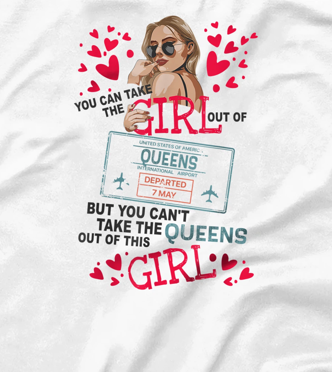 Womens Proud Queens Girl - Travel Queen From Queens New York T-Shirt, Kid T-Shirt and Women T-Shirt