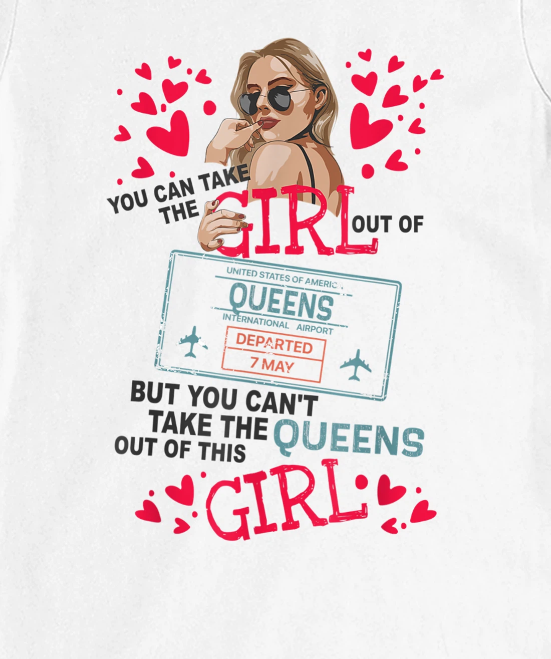 Womens Proud Queens Girl - Travel Queen From Queens New York T-Shirt, Kid T-Shirt and Women T-Shirt
