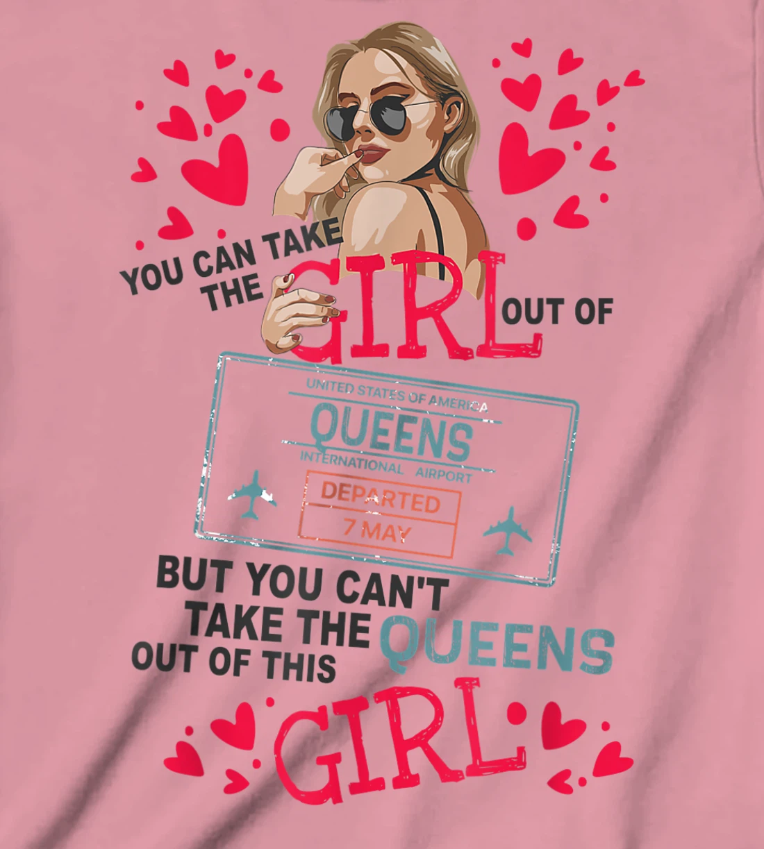 Womens Proud Queens Girl - Travel Queen From Queens New York T-Shirt, Kid T-Shirt and Women T-Shirt