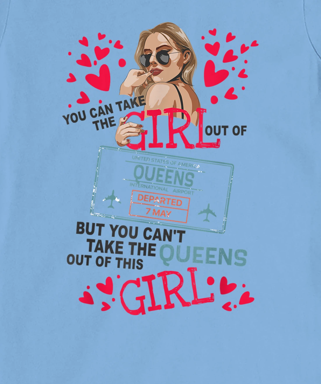 Womens Proud Queens Girl - Travel Queen From Queens New York T-Shirt, Kid T-Shirt and Women T-Shirt