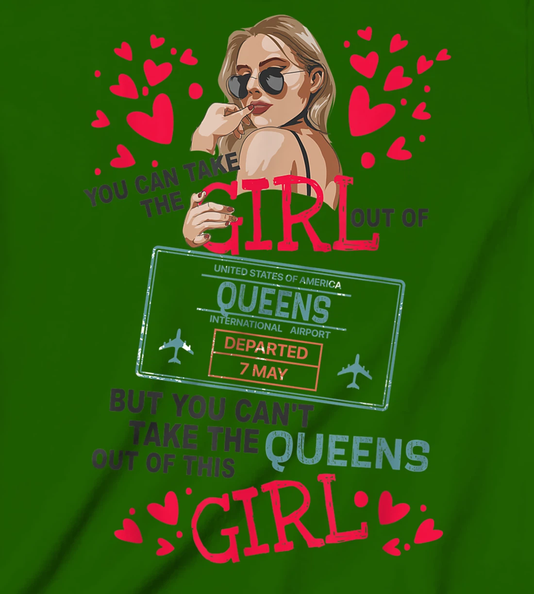 Womens Proud Queens Girl - Travel Queen From Queens New York T-Shirt, Kid T-Shirt and Women T-Shirt