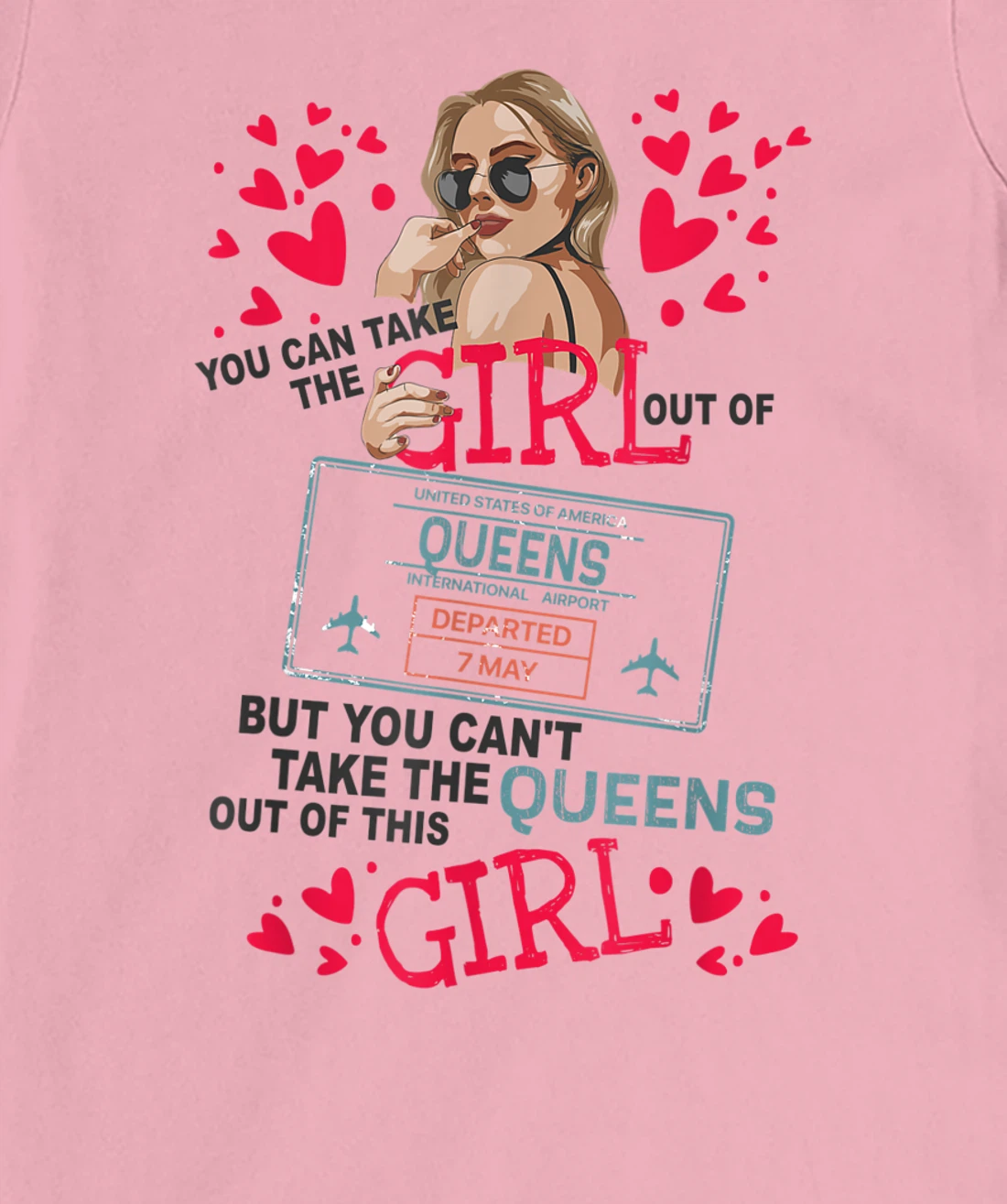 Womens Proud Queens Girl - Travel Queen From Queens New York T-Shirt, Kid T-Shirt and Women T-Shirt