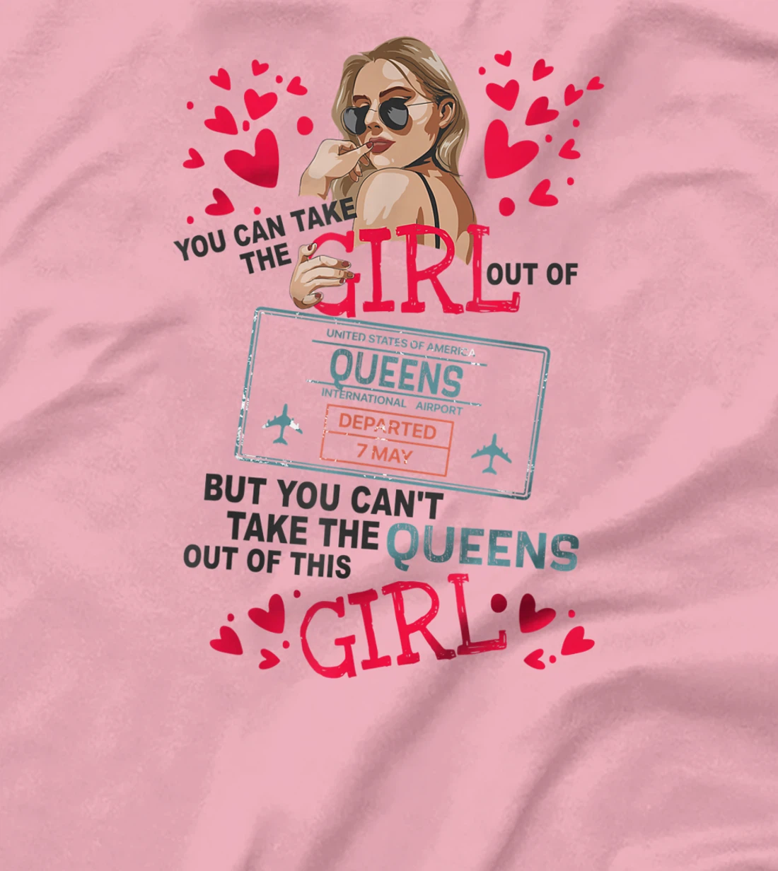 Womens Proud Queens Girl - Travel Queen From Queens New York T-Shirt, Kid T-Shirt and Women T-Shirt