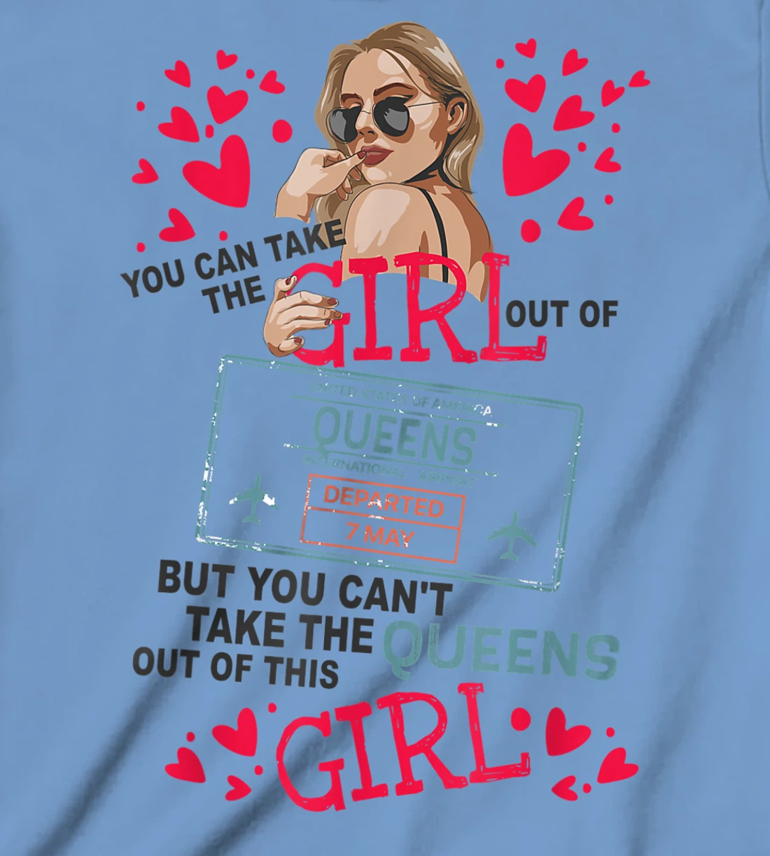 Womens Proud Queens Girl - Travel Queen From Queens New York T-Shirt, Kid T-Shirt and Women T-Shirt