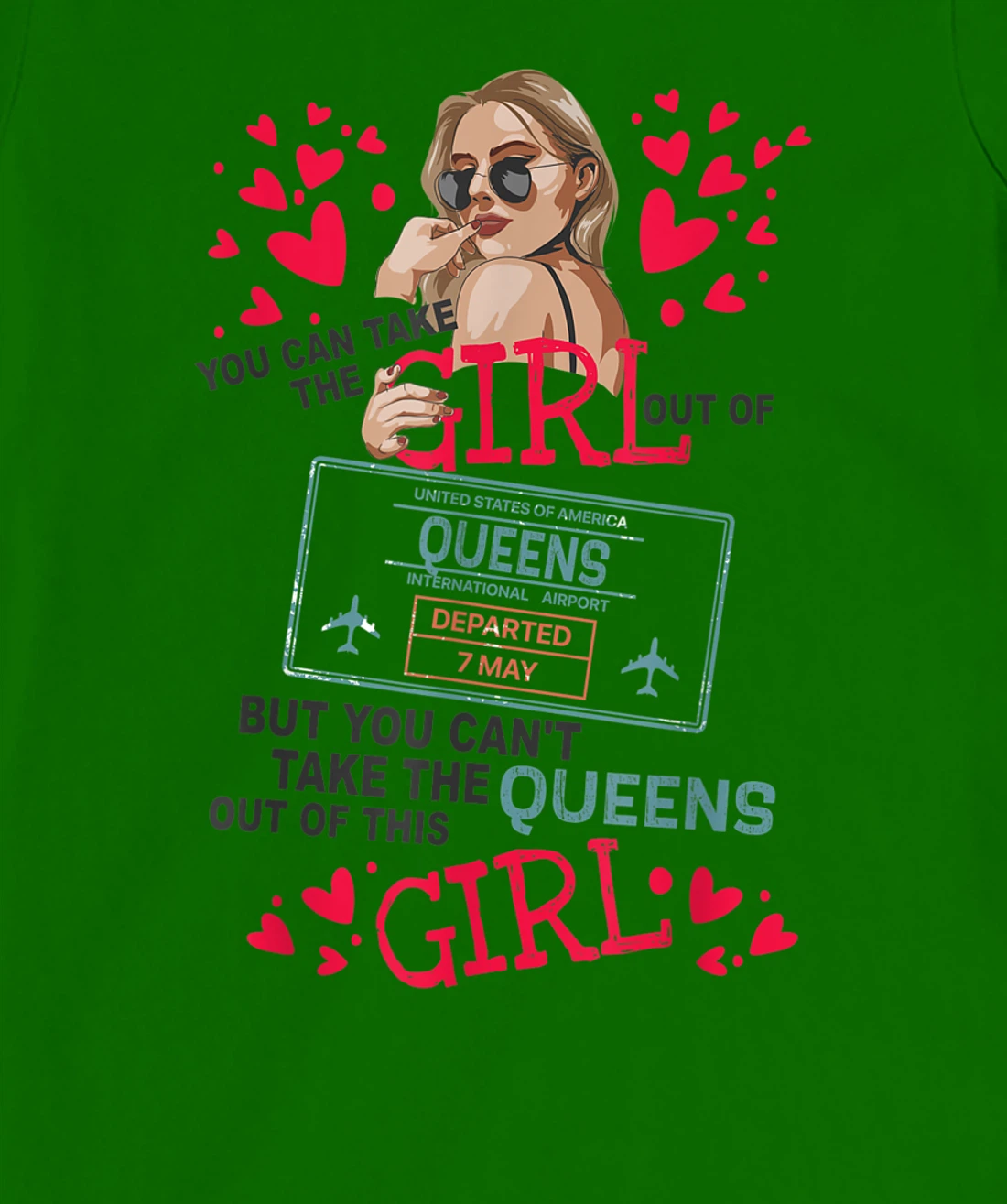 Womens Proud Queens Girl - Travel Queen From Queens New York T-Shirt, Kid T-Shirt and Women T-Shirt