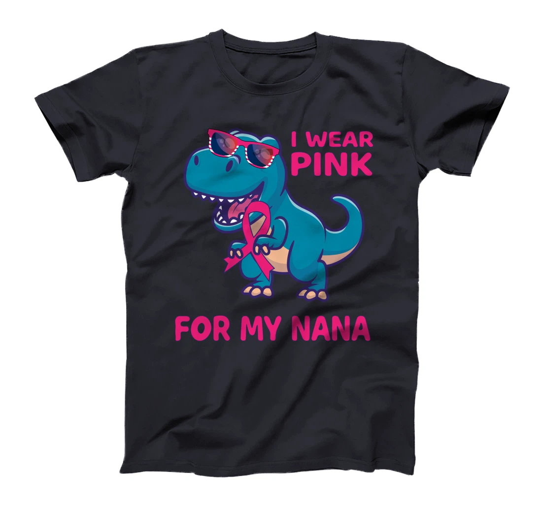 Pink Ribbon T-Rex Grandma Breast Cancer Awareness Toddlers T-Shirt