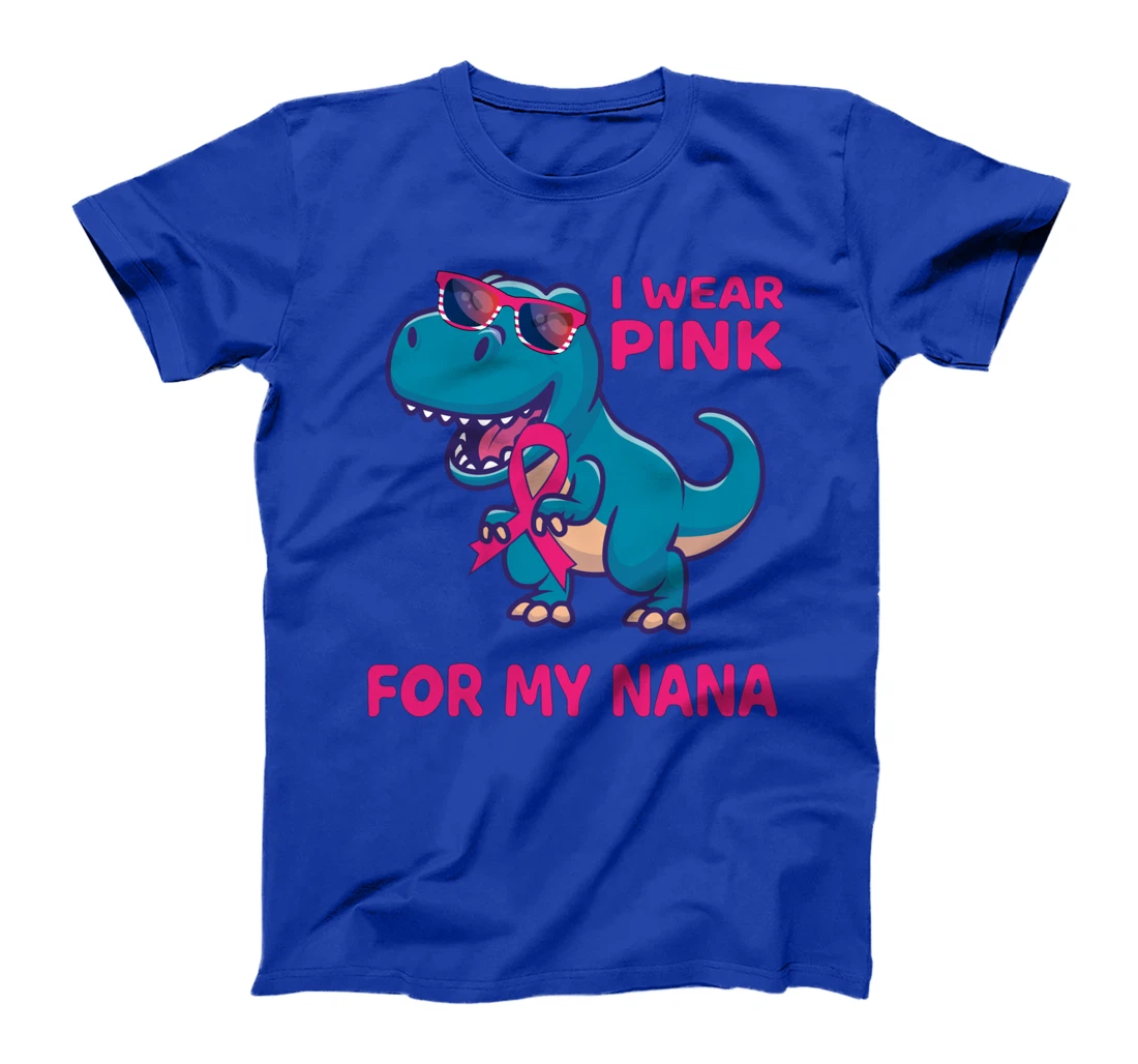 Pink Ribbon T-Rex Grandma Breast Cancer Awareness Toddlers T-Shirt
