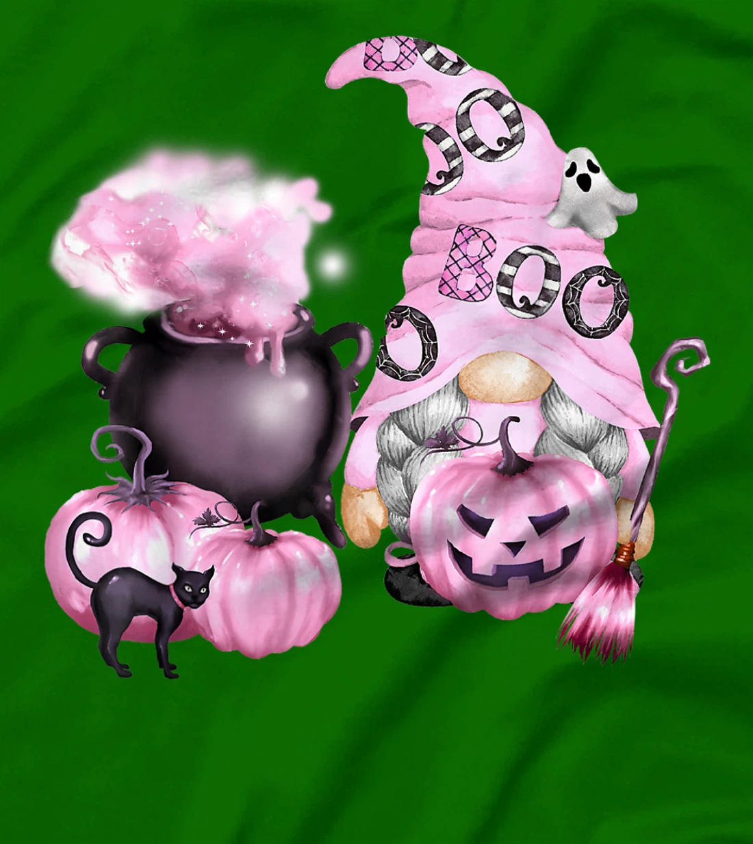 In October We Wear Pink Gnome Breast Cancer Awareness T-Shirt, Women T-Shirt