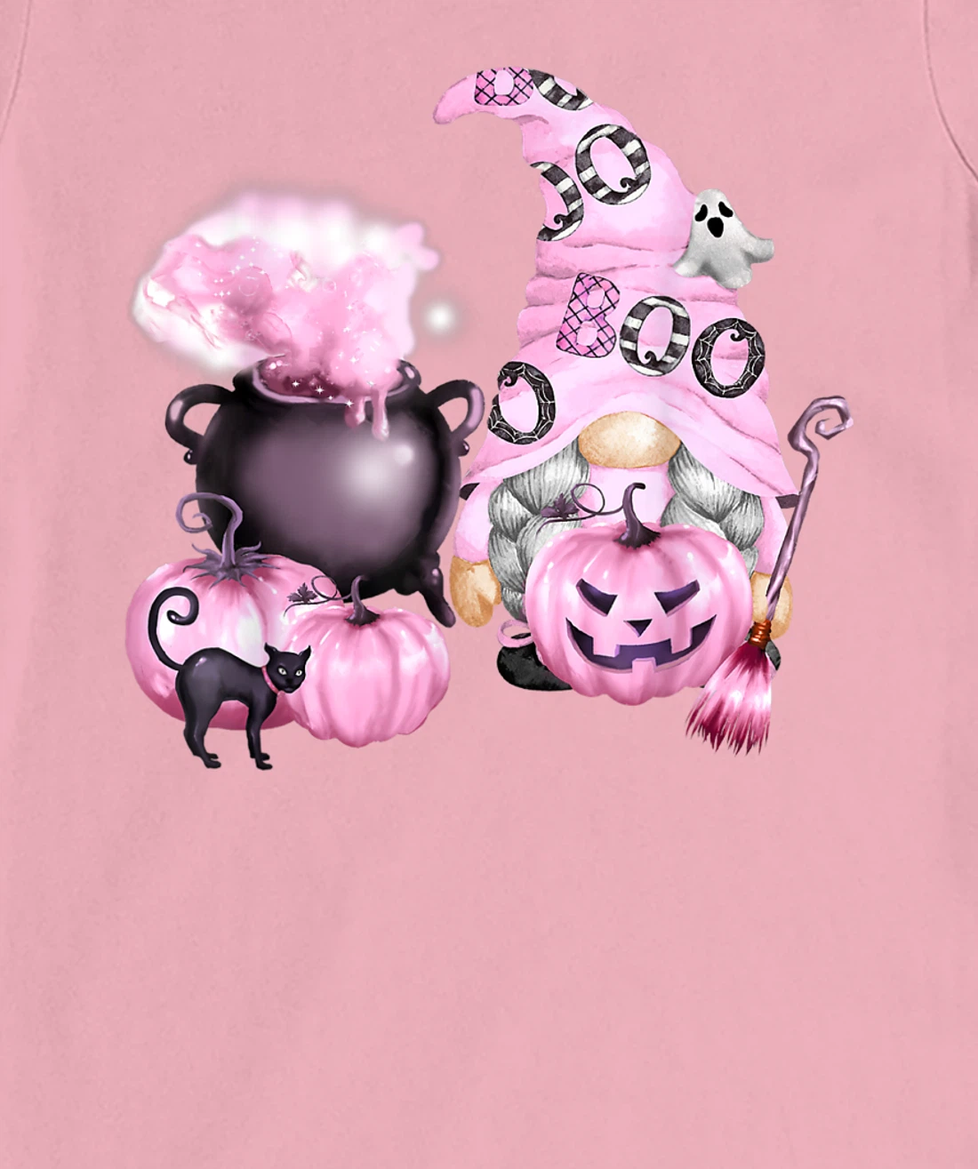 In October We Wear Pink Gnome Breast Cancer Awareness T-Shirt, Women T-Shirt