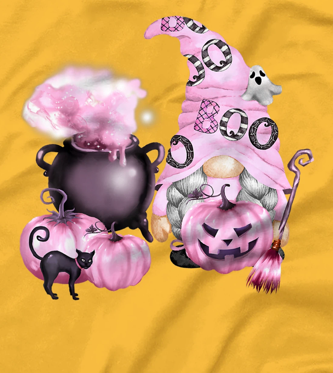 In October We Wear Pink Gnome Breast Cancer Awareness T-Shirt, Women T-Shirt