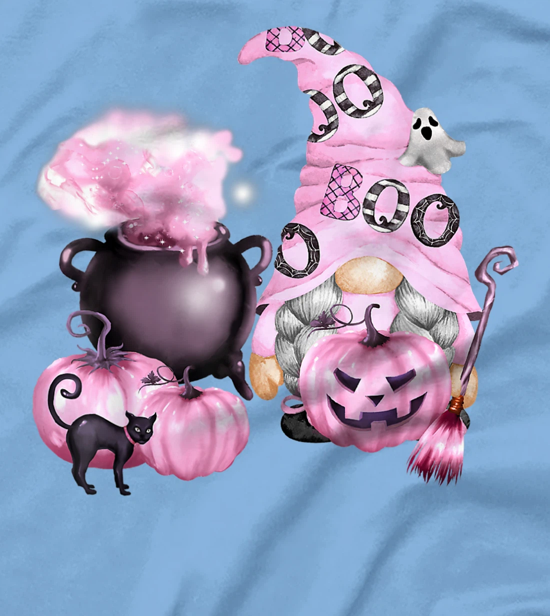 In October We Wear Pink Gnome Breast Cancer Awareness T-Shirt, Women T-Shirt