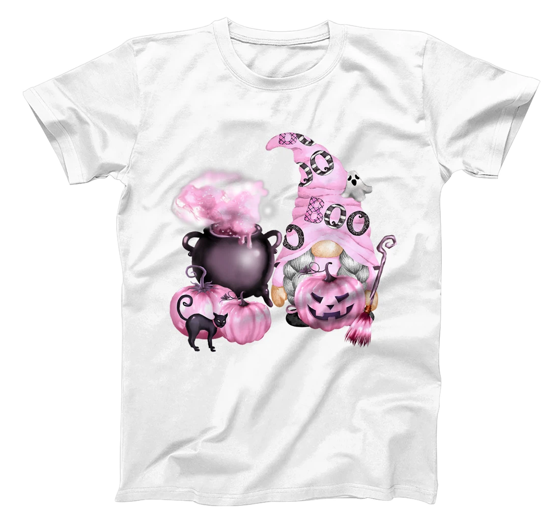 In October We Wear Pink Gnome Breast Cancer Awareness T-Shirt, Women T-Shirt