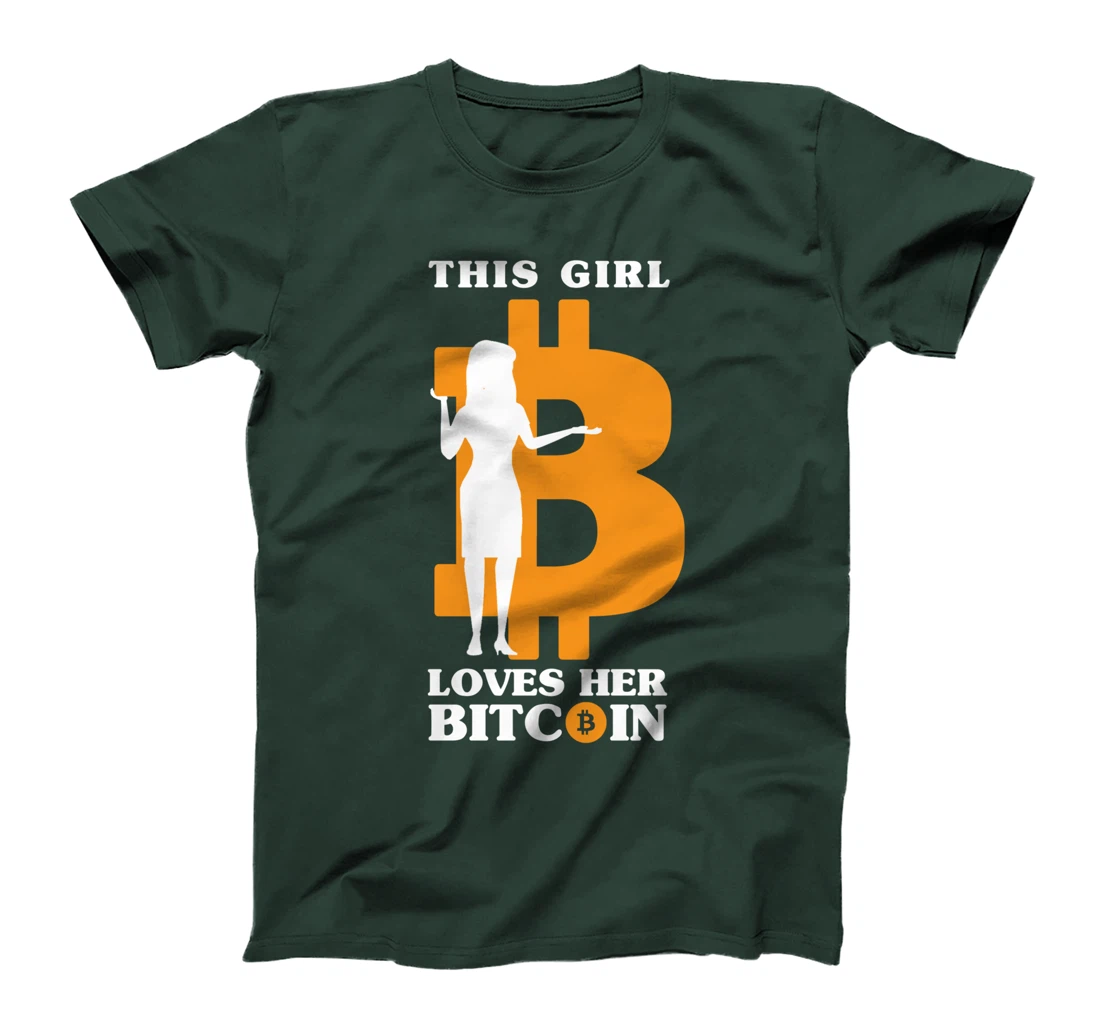 This Girl Loves Her Bitcoin Funny Crypto Investor T-Shirt