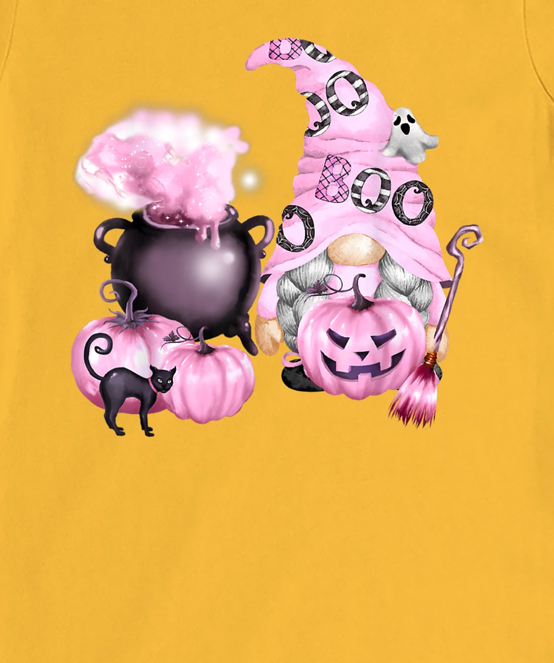 In October We Wear Pink Gnome Breast Cancer Awareness T-Shirt, Women T-Shirt