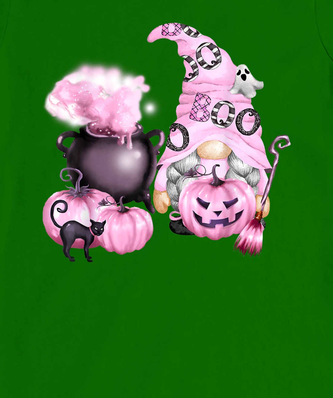 In October We Wear Pink Gnome Breast Cancer Awareness T-Shirt, Women T-Shirt