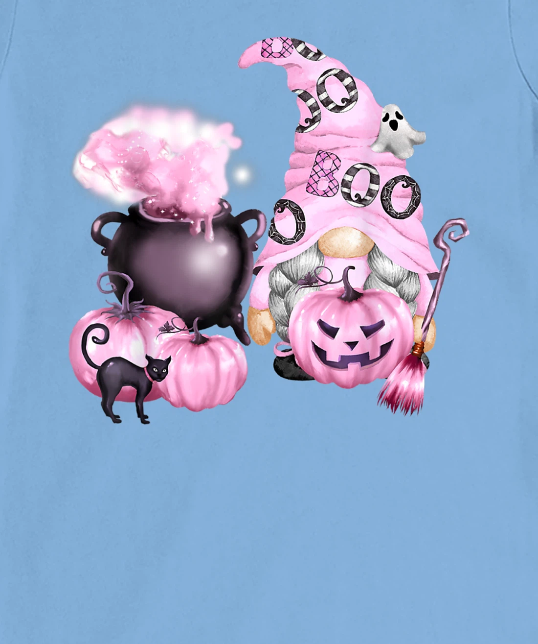 In October We Wear Pink Gnome Breast Cancer Awareness T-Shirt, Women T-Shirt