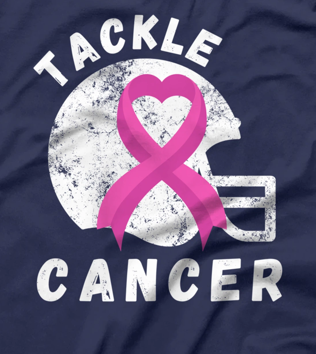 Tackle Breast Cancer Football Pink Ribbon Awareness T-Shirt
