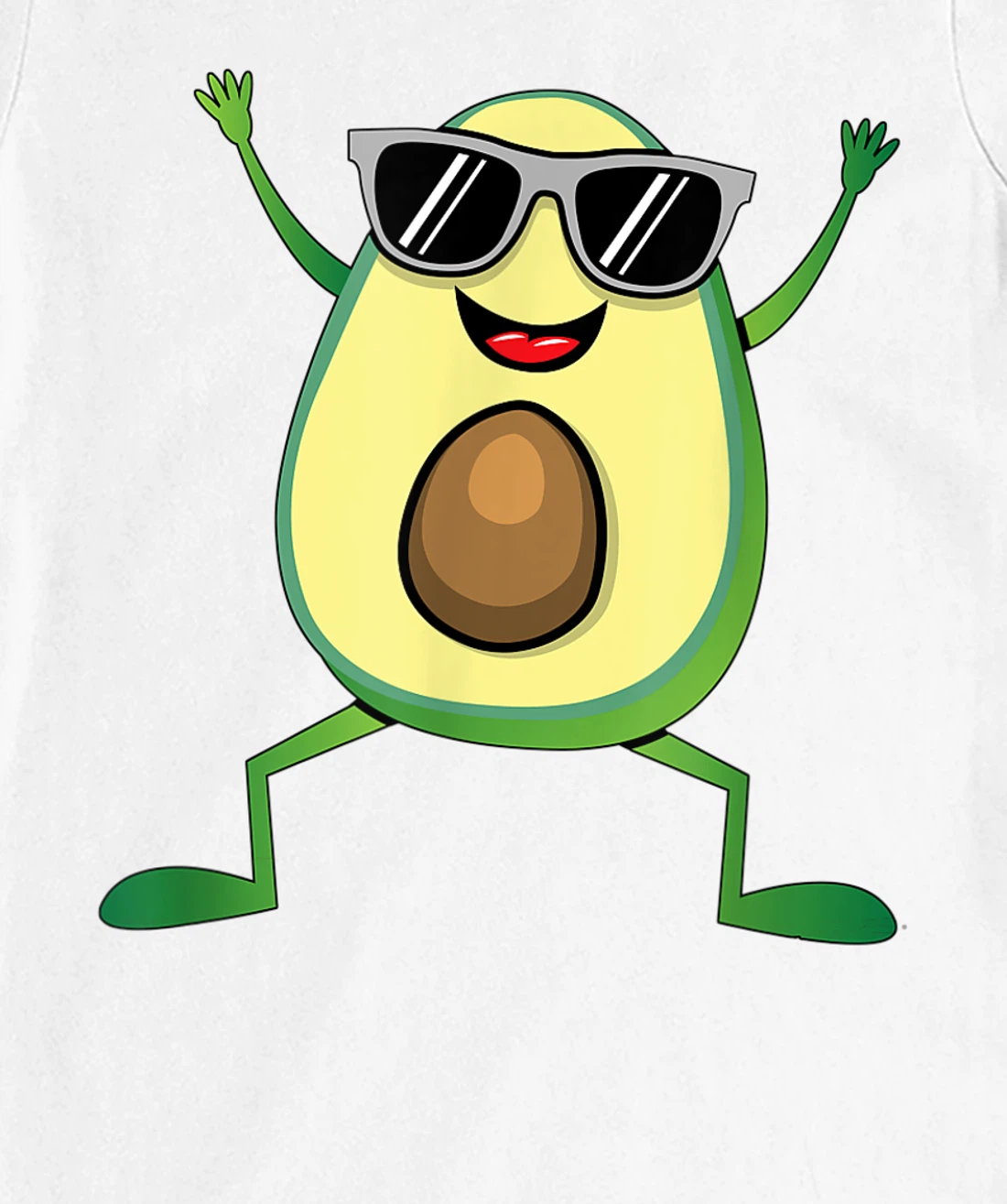 Womens Vegan Food Graphic - Guacamole - Cute Dancing Avocado T-Shirt, Kid T-Shirt and Women T-Shirt