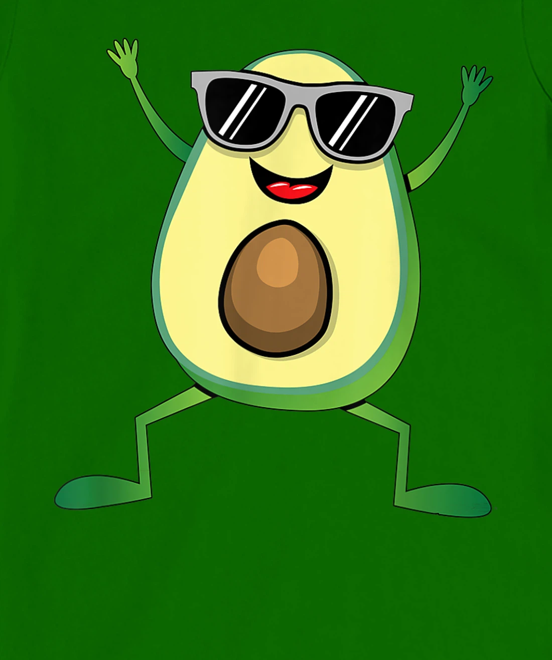 Womens Vegan Food Graphic - Guacamole - Cute Dancing Avocado T-Shirt, Kid T-Shirt and Women T-Shirt