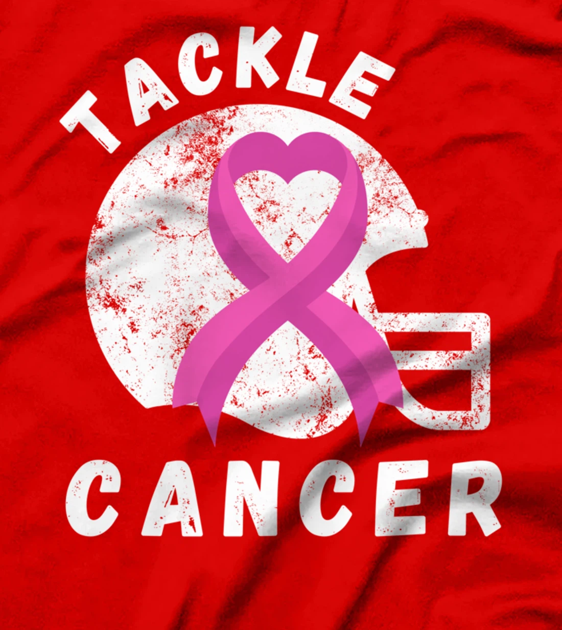 Tackle Breast Cancer Football Pink Ribbon Awareness T-Shirt