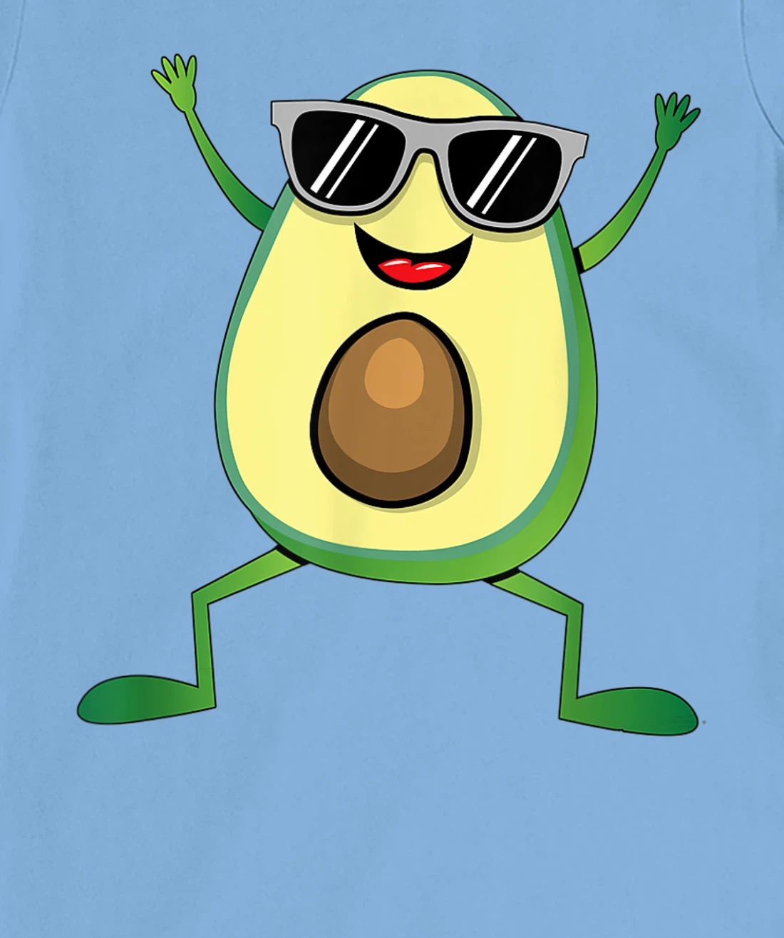 Womens Vegan Food Graphic - Guacamole - Cute Dancing Avocado T-Shirt, Kid T-Shirt and Women T-Shirt