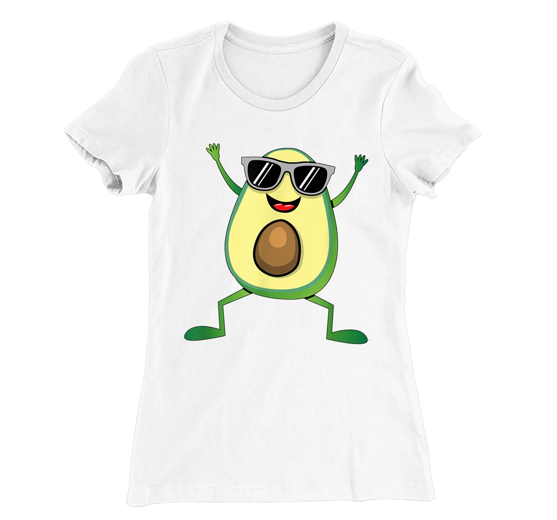 Womens Vegan Food Graphic - Guacamole - Cute Dancing Avocado T-Shirt, Kid T-Shirt and Women T-Shirt