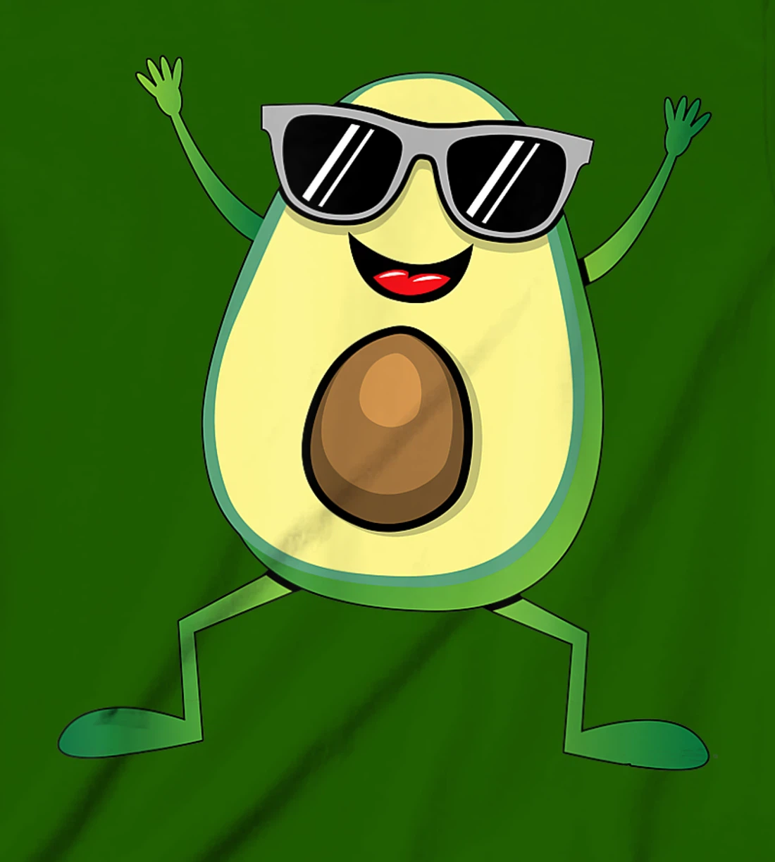 Womens Vegan Food Graphic - Guacamole - Cute Dancing Avocado T-Shirt, Kid T-Shirt and Women T-Shirt