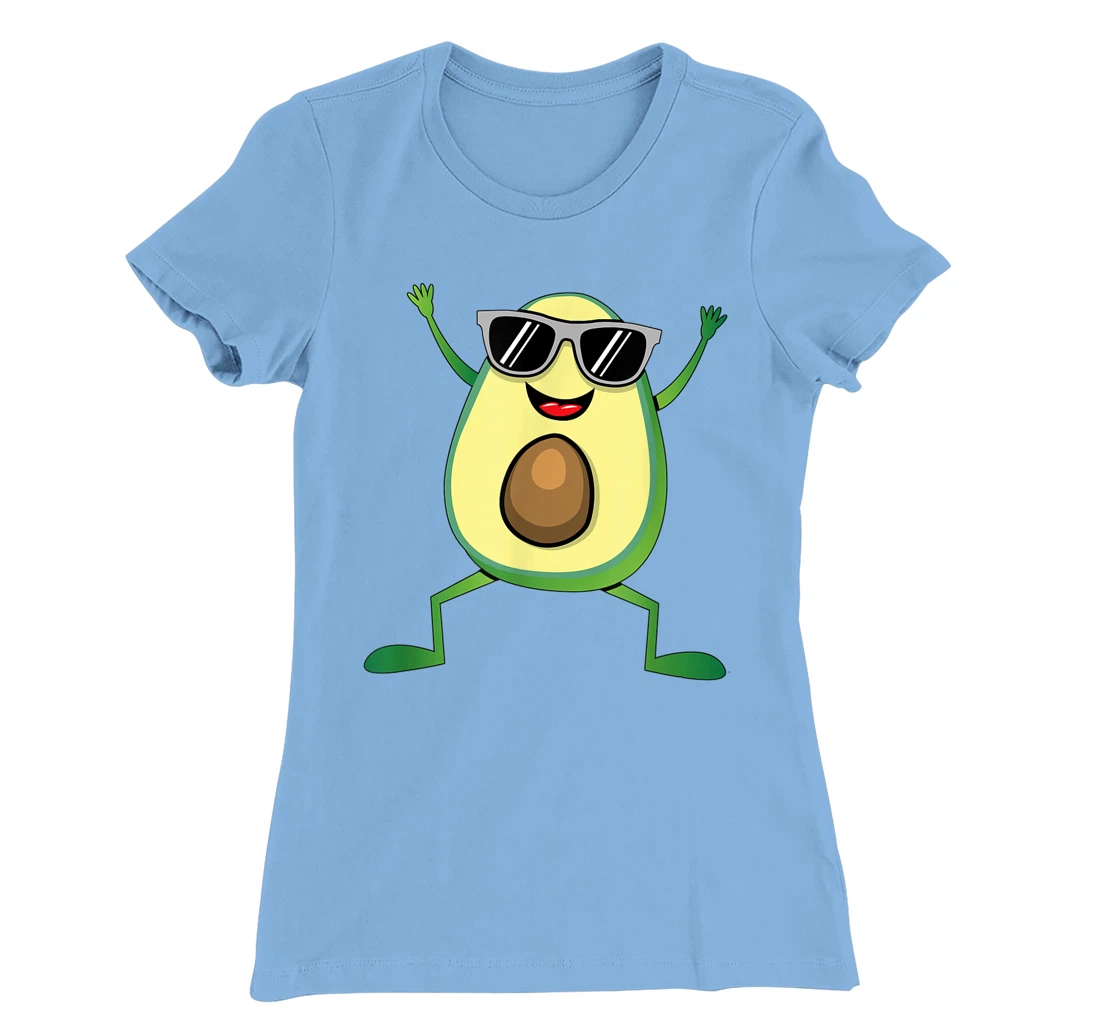 Womens Vegan Food Graphic - Guacamole - Cute Dancing Avocado T-Shirt, Kid T-Shirt and Women T-Shirt