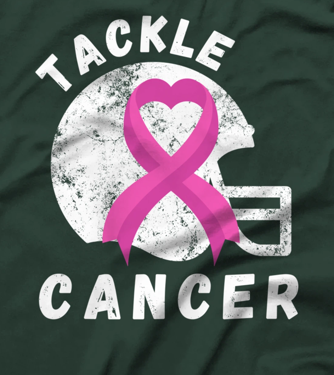Tackle Breast Cancer Football Pink Ribbon Awareness T-Shirt
