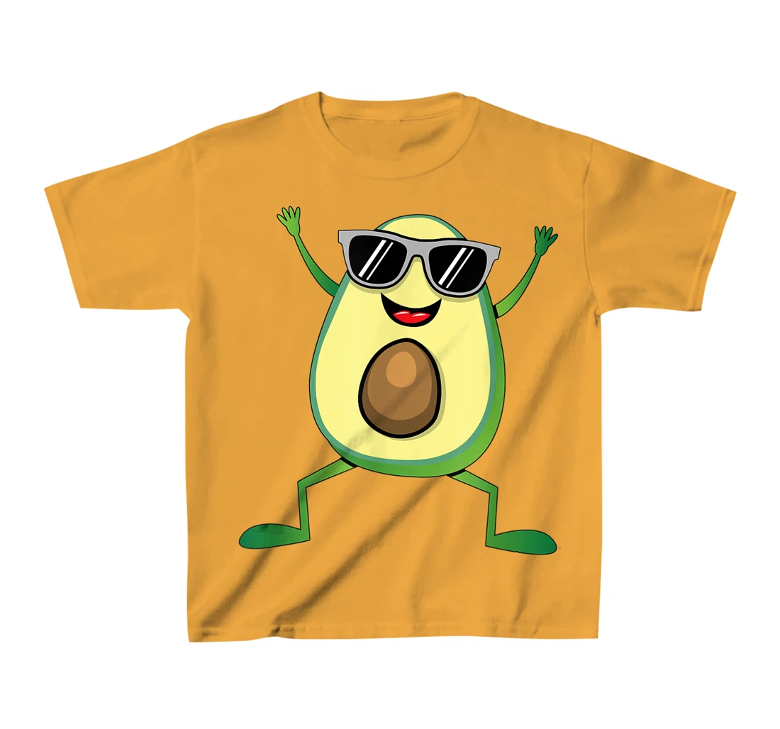 Womens Vegan Food Graphic - Guacamole - Cute Dancing Avocado T-Shirt, Kid T-Shirt and Women T-Shirt