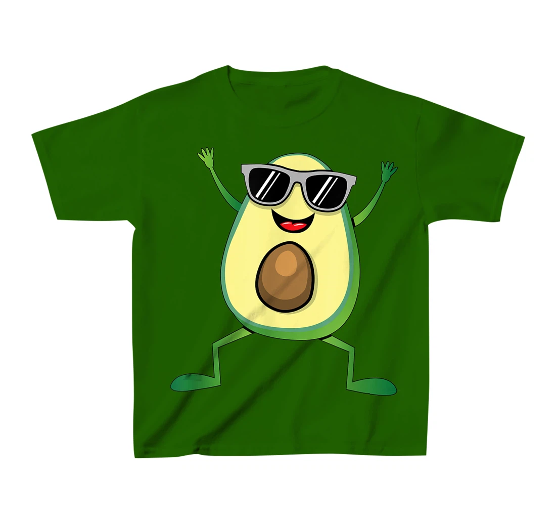 Womens Vegan Food Graphic - Guacamole - Cute Dancing Avocado T-Shirt, Kid T-Shirt and Women T-Shirt