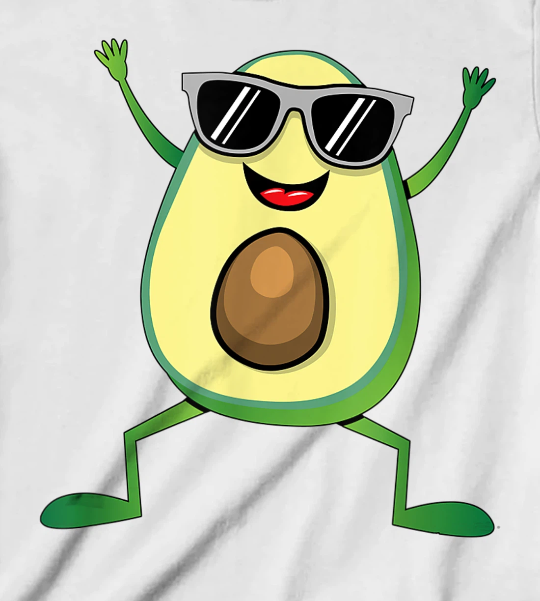 Womens Vegan Food Graphic - Guacamole - Cute Dancing Avocado T-Shirt, Kid T-Shirt and Women T-Shirt