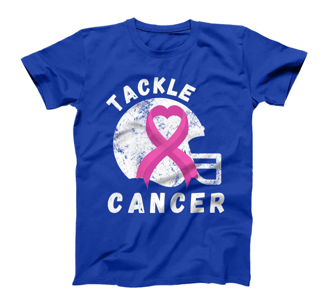 Tackle Breast Cancer Football Pink Ribbon Awareness T-Shirt