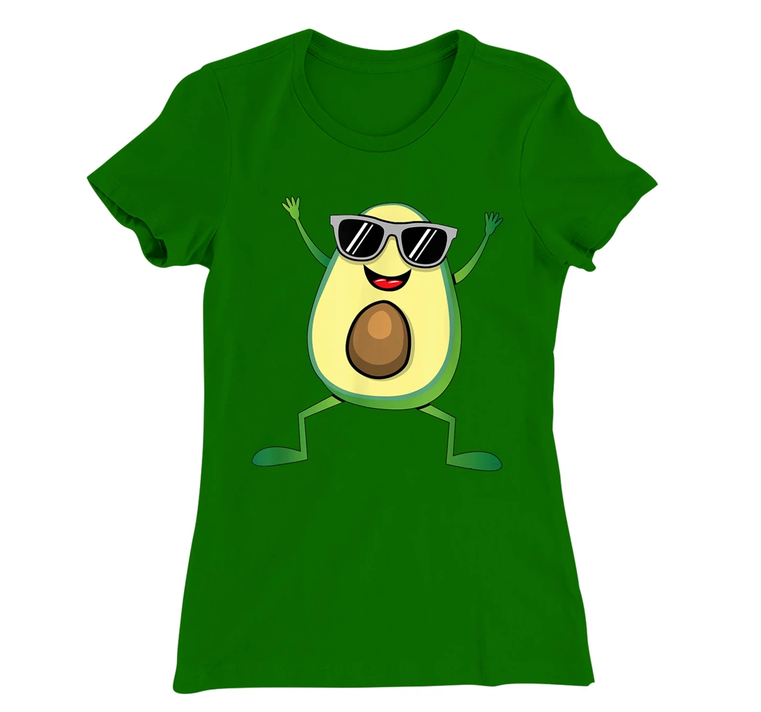 Womens Vegan Food Graphic - Guacamole - Cute Dancing Avocado T-Shirt, Kid T-Shirt and Women T-Shirt