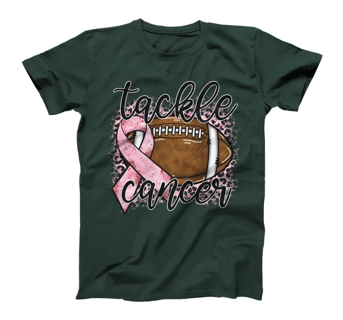 Cancer awareness, breast cancer, tackle cancer, football T-Shirt
