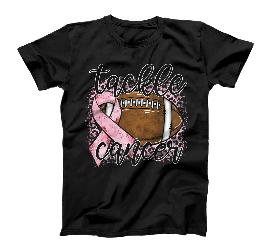 Cancer awareness, breast cancer, tackle cancer, football T-Shirt