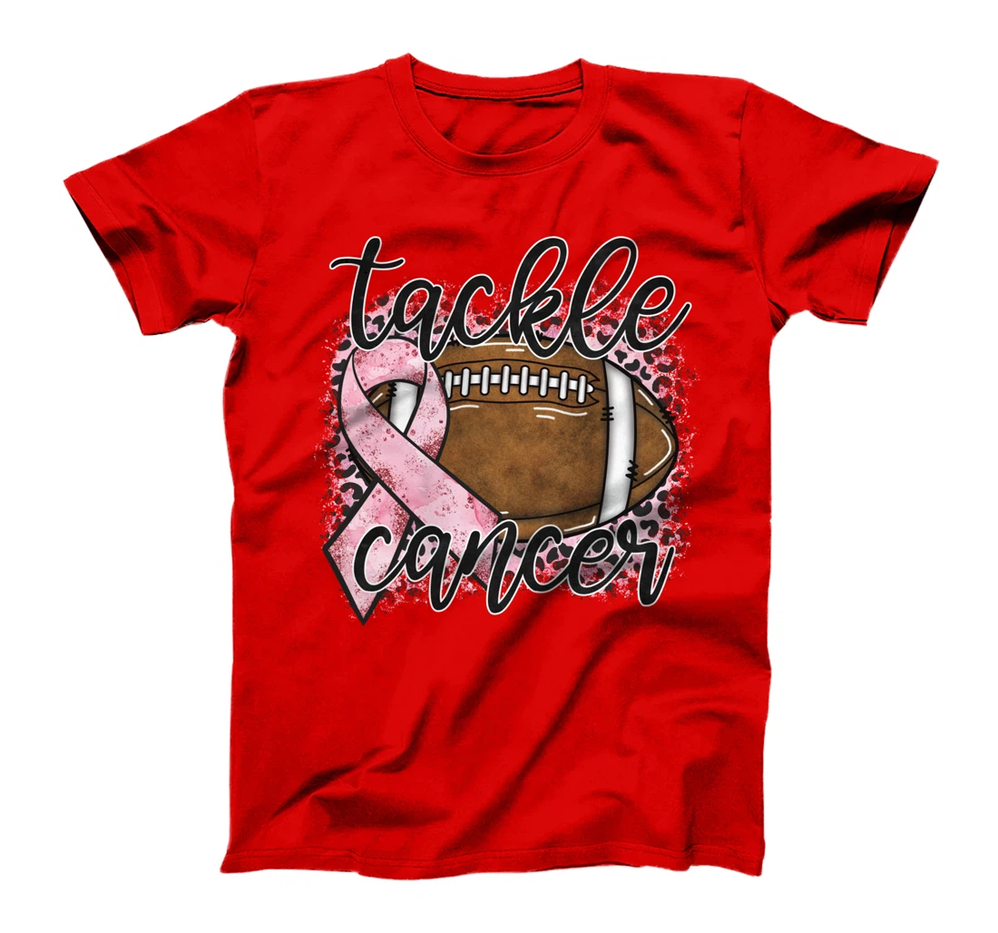 Cancer awareness, breast cancer, tackle cancer, football T-Shirt