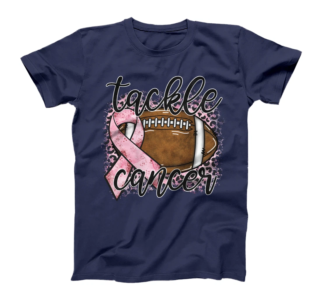 Cancer awareness, breast cancer, tackle cancer, football T-Shirt