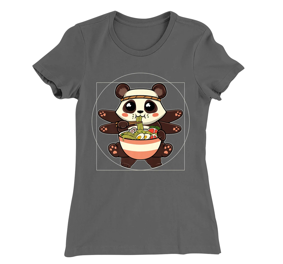 Ramen Noodles Panda Kawaii Anime Vitruvian Ramen Panda T-Shirt, Women T-Shirt