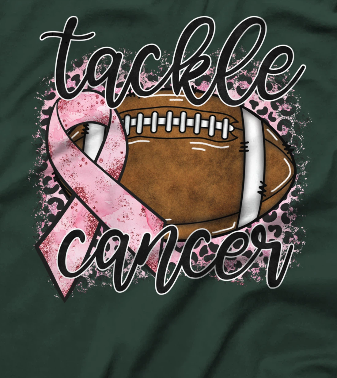 Cancer awareness, breast cancer, tackle cancer, football T-Shirt