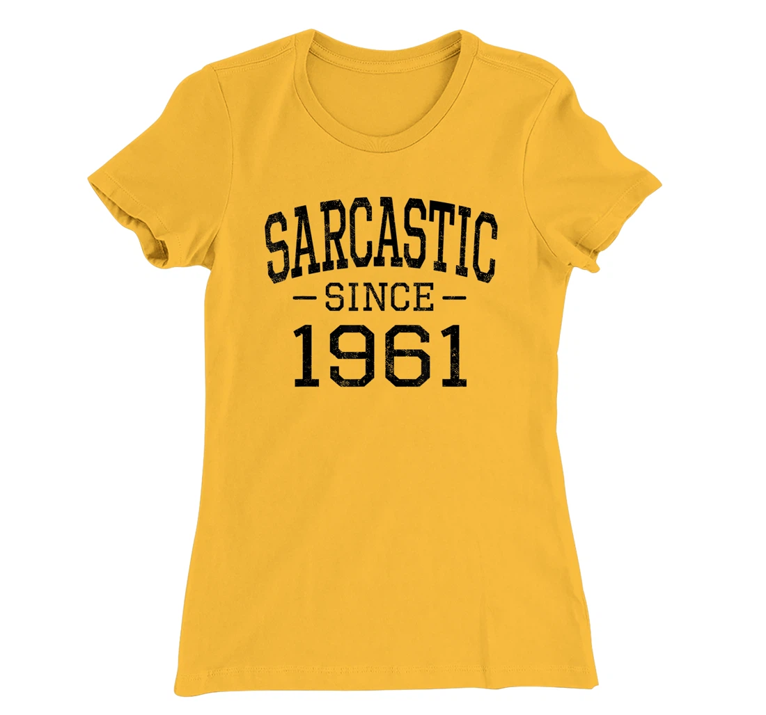 Womens Sarcastic Since 1961 Vintage Style Born in 1961 Birth Year T-Shirt, Women T-Shirt