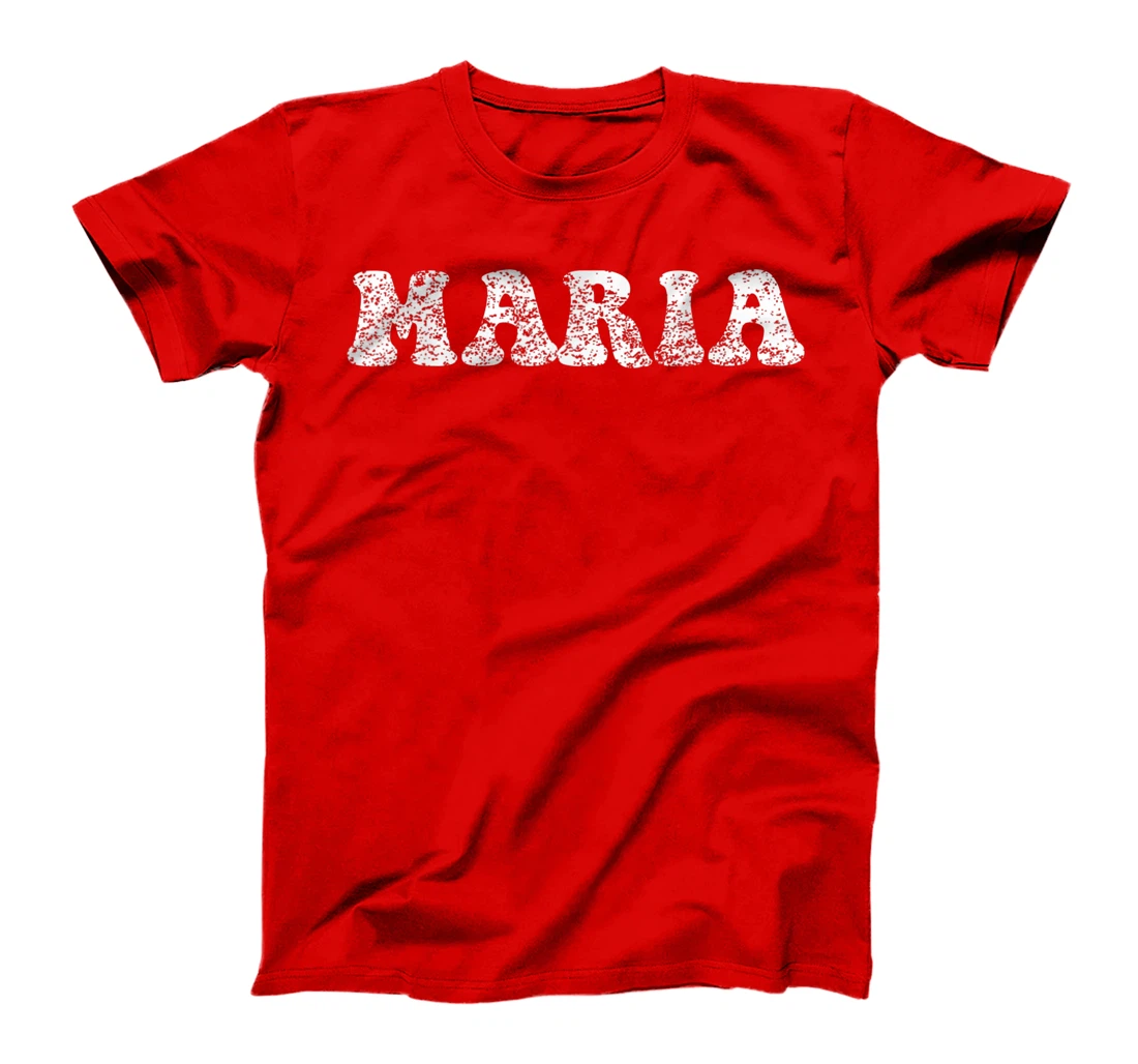 Distressed Grunge Worn Out Style Maria T-Shirt, Women T-Shirt
