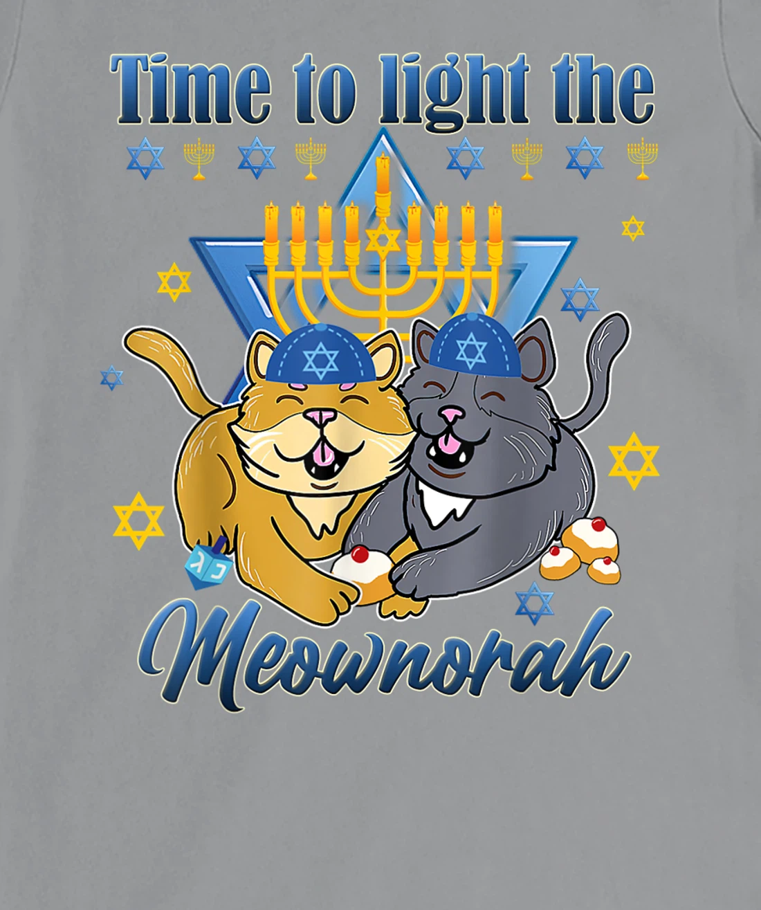 Womens Light The Meownorah Jewish Cat Menorah Lover Ugly Chanukah T-Shirt, Women T-Shirt