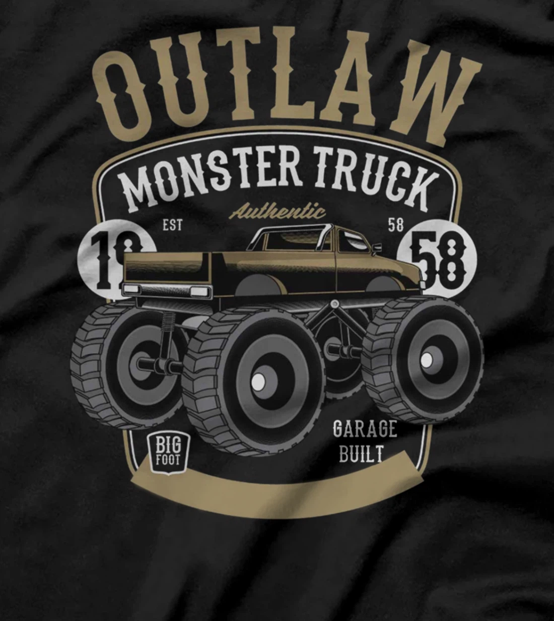 Outlaw Monster Truck Big Foot 58 Est T-Shirt
