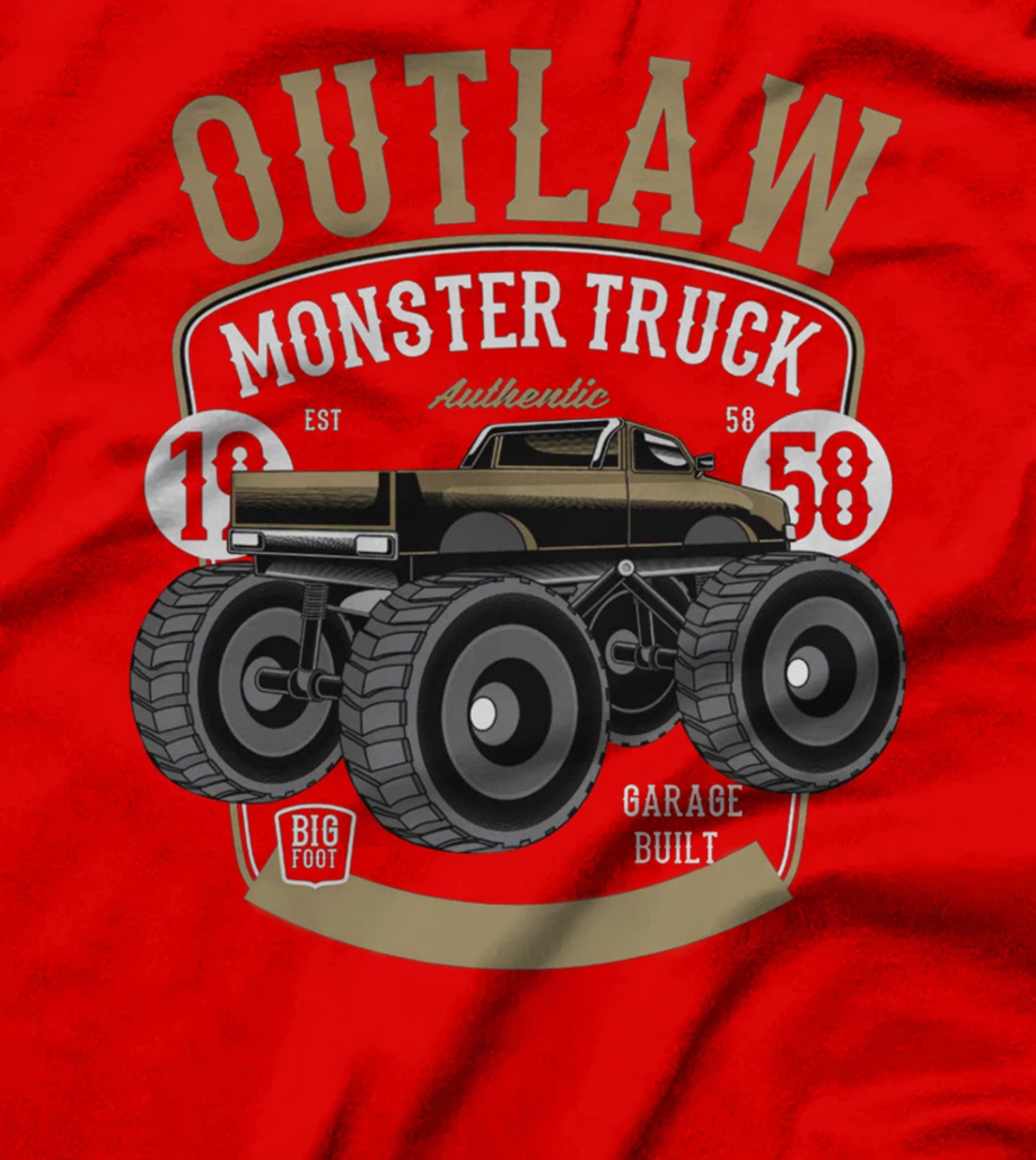 Outlaw Monster Truck Big Foot 58 Est T-Shirt
