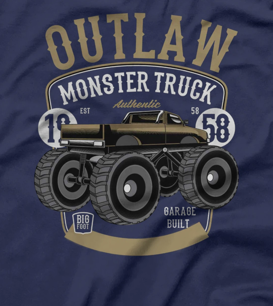 Outlaw Monster Truck Big Foot 58 Est T-Shirt