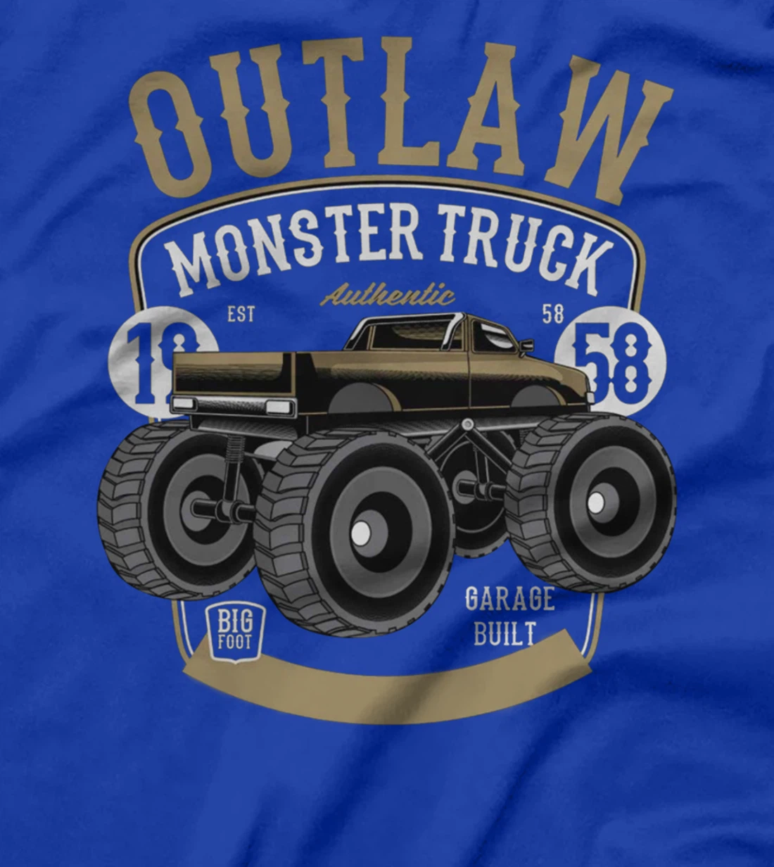 Outlaw Monster Truck Big Foot 58 Est T-Shirt