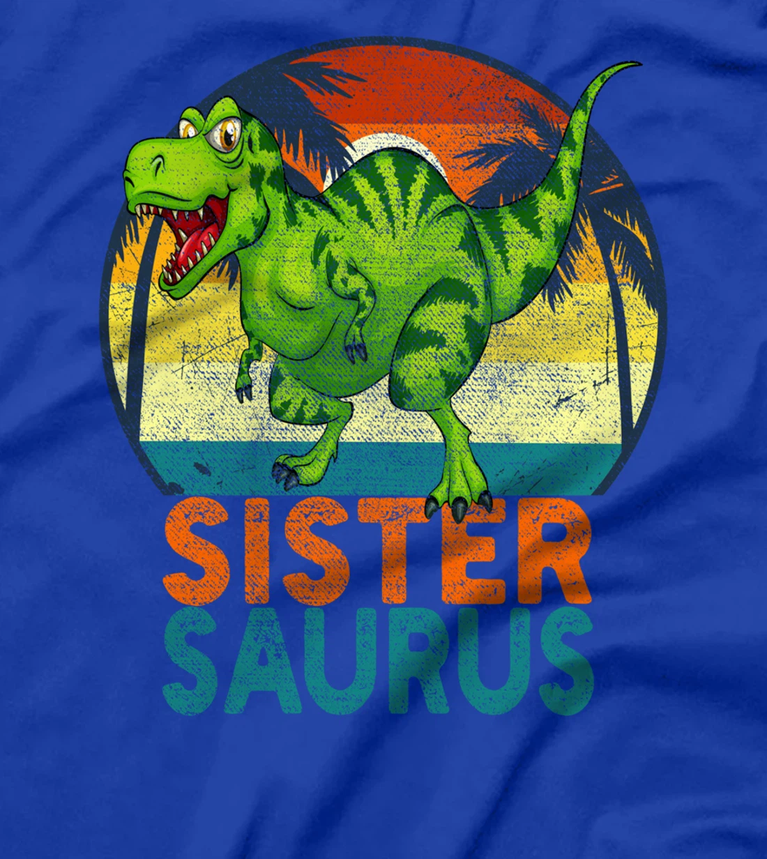 SisterSaurus T Rex Dinosaur Sister Saurus Matching Family T-Shirt