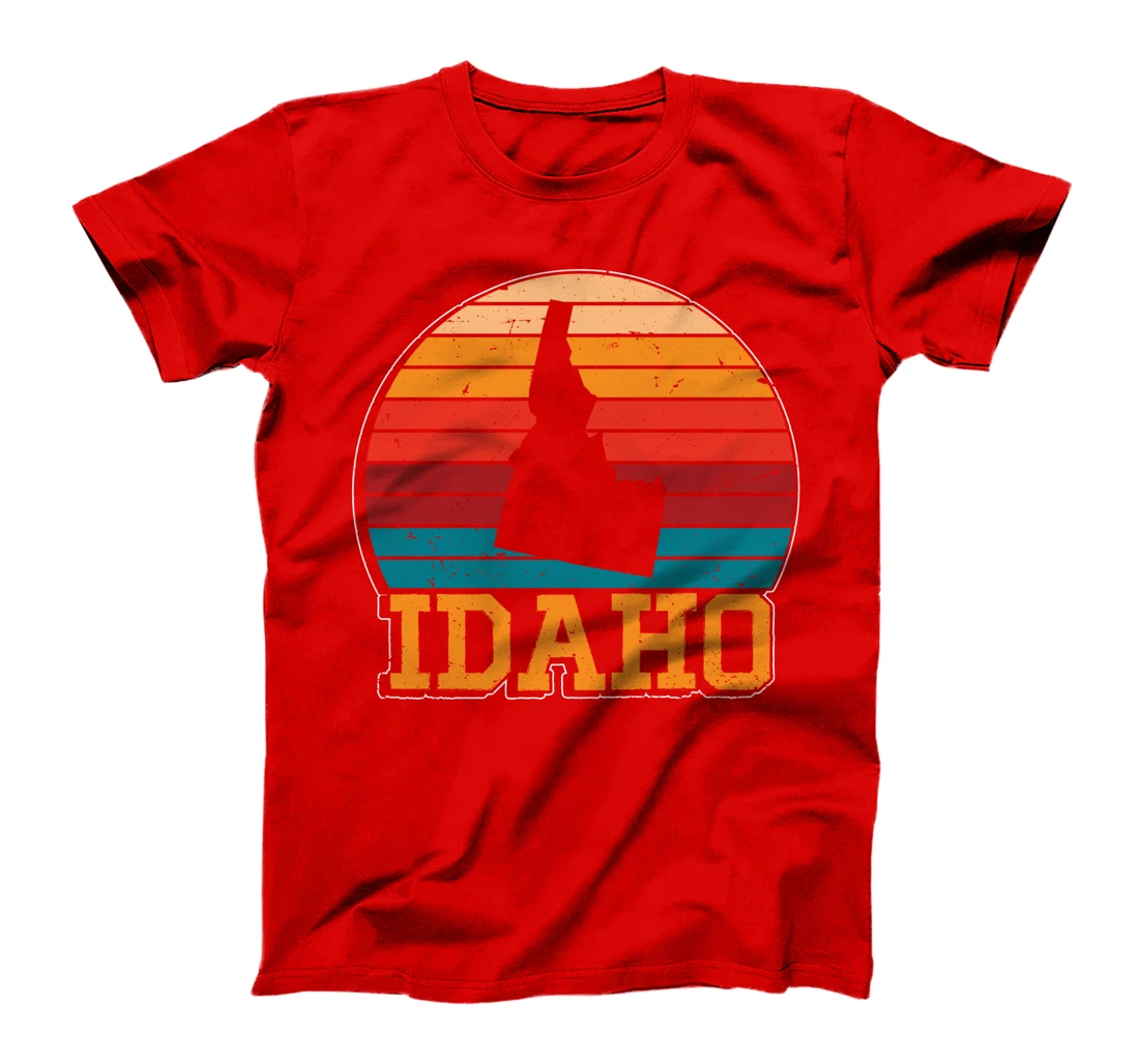 Idaho Retro Vintage Sunset US State Idaho Silhouette T-Shirt